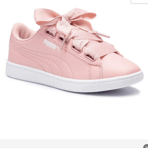 Puma | Shoes | Puma Vikky V2 Ribbon Core 36914 6 Bridal Rosesilverwhite  Shoes | Poshmark
